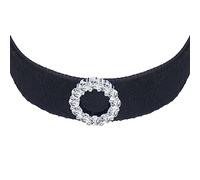 Yumilok Kette Damen Halskette mit Anhänger Collier 925 Sterling Silber Choker Samtseil schwarz Zirkonia für Frauen Geburtstags Muttertag