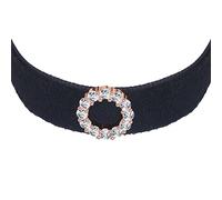 Yumilok Kette mit Anhänger Damen Halskette Collier 925 Sterling Silber Choker Samtseil schwarz Rosegold für Frauen Freundin