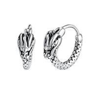 Yumilok Kleine Drachenkopf Creolen Punk Drachen Tier Edelstahl Creolen Ohrringe für Herren Damen Amulett Schutz Schmuck Ohrstecker Tunnel Ohrringe Edelstahl