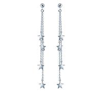 Yumilok Ohrringe Damen Mädchen 925 Silber Ohrhänger Stern Geschenk Geburtstag Weihnachten Sterling Silber Zirkonia, Sterling Silber, Zirkonia