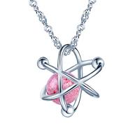 Yumilok "Planet Umgibt Universum 925 Sterling Silber Fashion Halskette Kette mit Kristall Anhänger Geschenk für Liebste