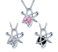 Yumilok "Planet Umgibt Universum 925 Sterling Silber Fashion Halskette Kette mit Kristall Anhänger Geschenk für Liebste