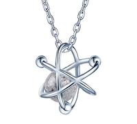 Yumilok "Planet Umgibt Universum"925 Sterling Silber Fashion Halskette Kette mit Kristall Anhänger Geschenk für Liebste