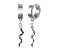 Yumilok Schlange Ohrringe aus Edelstahl Herren Creolen Ohrringe mit Schlange Anhänger Damen Ohrringe Herren Ohrstecker Schlange Schmuck Geschenk zu Ostern Weihnachten Halloween