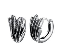 Yumilok Vintage Teufel Flügel Ohrringe Teufel Kralle Creolen Ohrringe Herren Damen Edelstahl Kreis Ohrringe Ohrstecker Piercing