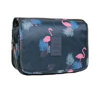YumSur Reise Kulturtasche Zum Aufhängen Kulturbeutel Kosmetiktasche Waschtasche für Kinder Frauen Mädchen Damen Herren für Pflegeprodukte Makeup zur Reisen Urlaub Outdoor Camping Navy Flamingo