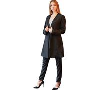 Yuna Miray Eleganter Gehrock/Mantel aus kbt Merinowolle "Coat" schwarz/anthrazit anthra 38/40