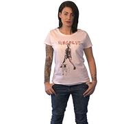 Yungblud T Shirt Strawberry Lipstick Logo Nue offiziell Damen Skinny Fit Weiß L