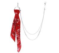 YUNNESS Hip-Hop-Halstuch, Hose, Kette, Blume, Bandana, Geldbörse, Kette, Band, Biker, Kopftuch, Metall, Schlüsselanhänger, Tasche, Hose, Schmuck, Square towel size 55 * 55cm, Polyester-Metall