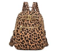 YUNZLAN Damen-Rucksack mit Geparden-Druck, für Reisen, Schule, kleine Tagesrucksäcke, Leoparden-Schultertasche, Geldbörse für Frauen und Mädchen, Brauner Gepard, 9.8 x 6.6 x 12.2 inches