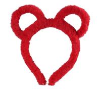 YUOIUX Dickes Plüsch-Stirnband für Damen im koreanischen Winter, rund, Mäuse, Bär, Ohren, Bonbonfarben, Make-up, Metall, Bandana, Geschenke