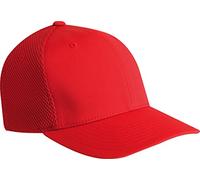 Yupoong 6533 Flexfit Tactel und Netzdeckel, 6533--S/M--RED, Rot, 6533--S/M--RED Small/Medium Tailliert (6 18 cm/20 cm/7 3 cm/10 cm)