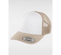 Yupoong Retro Trucker Cap Colored Front Khaki/White/Khaki