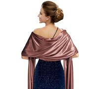 Yuqilin Stola Damen Festlich,200 * 70cm Festliche Stola Schultertuch Damen Hochzeit Elegante Abendkleider Schals Tücher Kopftuch Schultertuch,für Partys Abendpartys Hochzeiten(Braun)