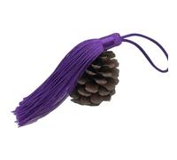 Yurosiay 10 Stück Quasten Anhänger 18cm Tassel Anhänger Mit Kordel Handgefertigte Seidige Quasten DIY Basteln Quasten Bunt Lesezeichen Quasten Groß Troddel Anhänger für DIY Projekte Lila