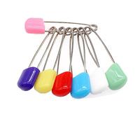 Yurosiay 30 Stück 54mm Bunt Kinder Sicherheitsnadel Groß Edelstahl Sicherheitsnadeln Baby Windel Stifte Mit Verriegeln Verschluss Windelnadeln Sicherheitsnadeln Kindersicher für Nähen Kleidung