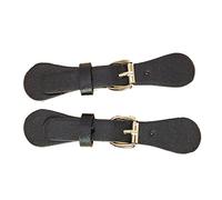 Yurosiay 5 Stück Schwarz Leder Metall Knebelverschluss Vintage Mode Leder Knebelknöpfe DIY Schnappverschluss Lederschnallen Zum Annähen DIY Schnappverschluss für Mäntel Jacken 2.7×12.5cm