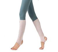 Yurosiay Gestrickte Ballett Stulpen 43cm Tanzstulpen Mädchen Damen Winter Warm Beinstulpen Strick Mit Fersenloch Weich Legwarmer Beinwarmer Stulpen für Yoga Ballett Tanz Fitness Rosa