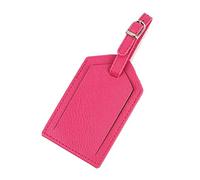 Yurosiay Kofferanhänger Bunt PU Leder Gepäckanhänger Wasserdicht Reiseanhänger Mode Kofferanhänger Mit Adressschild Reisekoffer Namensschild Etiketten Koffer für Reisender Geschäftsmann Rosarot