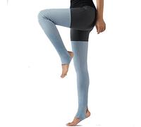 Yurosiay Lang Beinstulpen Ballett Damen Stricken Ballettstulpen Mit Fersenloch Overknees Beinwärmer Stulpen Winter Wärmer Gestrickte Stiefelstulpen Legwarmer für Ballett Fitness Yoga Hellblau