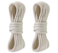 Yusimu Beige Gewachste Schnürsenkel, 2.5mm Dünne Runde Schuhbänder für Business Anzugschuhe, Lederschuhe, Stiefel, Damen & Herren Ersatz Stiefel Schuhbänder, 2 Paar, Länge 130cm