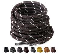 Yusimu Braun Khaki Runde Schnürsenkel, Ø4.5 mm Dicke, Reißfeste Ersatzschnürsenkel für Arbeitsschuhe, Wanderschuhe & Stiefel, inklusive Shoe Boot Laces, Lang 200cm - 2 Paare
