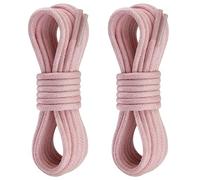 Yusimu Hellrosa Gewachste Schnürsenkel, 2.5mm Dünne Runde Schuhbänder für Business Anzugschuhe, Lederschuhe, Stiefel, Damen & Herren Ersatz Stiefel Schuhbänder, 2 Paar, Länge 140cm