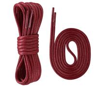 Yusimu Rote Gewachste Schnürsenkel, 2.5mm Dünne Runde Schuhbänder für Business Anzugschuhe, Lederschuhe, Stiefel, Damen & Herren Ersatz Stiefel Schuhbänder, 2 Paar, Länge 110cm