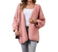 YUTILA Damen Strickjacke Oversize - Warme Lockerer Offene Front Cardigan für Freizeit & Alltag, Einheitsgröße passend für S-XL
