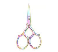Yutoner Stickschere, Edelstahl, scharfe Nähschere für Bastelarbeiten, Kunstarbeiten, Handarbeiten, Kreuzstich (Regenbogen - 9,4 cm)