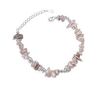 YUUKI Armreif Damen Silber 925,S925 Silber Armband Für Frauen Natürliche Muschel Anhänger Sterling Silber Armband Armreif Mit Verstellbarer Silberkette Glücksschmuck Für Frauen