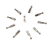 YUXITA 10 Stück Regenschirm-Endkappen aus Metall für 4 mm Regenschirm-Reparatur und Metallspitzen für Knochen mit 4 mm Durchmesser