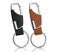 YUXMU 2 Stück Autoschlüssel Anhänger, Schlüsselanhänger Karabiner Schlüsselkette Karabinerhaken Schnellverschluss Keychain Auto mit Schlüsselring Schlüssel Organizer Männer Keychain für Herren Lehrer