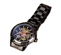 YUYTE Automatische Mechanische Uhr, FORSINING Automatische Mechanische Uhr für Herren, Edelstahl-Armbanduhr - Elegante Automatikuhr für Geschäft, Zuhause und Versammlungen (Gehäuse aus Roségold)