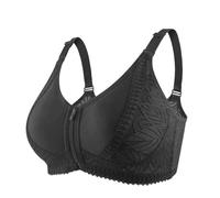 YUYUCH BHS für ältere Frauen, BH mit Reißverschluss vorne Wireless Atmungsaktiver Schlaf-BH Verstellbare Träger Senioren-BHS