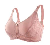 YUYUCH BHS für ältere Frauen, BH mit Reißverschluss vorne Wireless Atmungsaktiver Schlaf-BH Verstellbare Träger Senioren-BHS