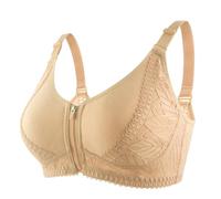 YUYUCH BHS für ältere Frauen, BH mit Reißverschluss vorne Wireless Atmungsaktiver Schlaf-BH Verstellbare Träger Senioren-BHS