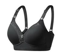 YUYUCH Damen-BHS aus Baumwollspitze U-Back Drahtloser postoperativer BH aus Reiner Baumwolle für ältere Frauen mit Satinspitze