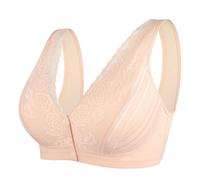 YUYUCH Damen Front Close Spitzen-BH, Wierless Baumwolle Alltag BH, Volle Abdeckung Bequeme BHS für ältere Frauen