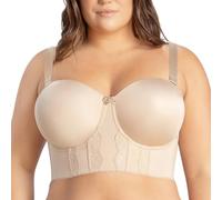 YUYUCH Damen Push-Up-BH mit tiefen Körbchen, vollständig bedeckender Bügel-BH mit Unterstützung, kaschieren Sie den Rückenfettanteil, seitlich glättender Lift-T-Shirt-BH