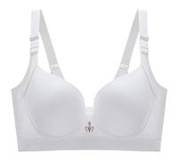 YUYUCH Damen Push Up Gepolsterter BH Rückenglättender Nahtloser BH Stretch T-Shirt Bügel Plunge BH