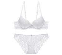 YUYUCH Damen-Set mit Push-Up-Dekolleté und Höschen aus Spitze, weicher Bügel-BH mit Stützfunktion, stark gepolsterter BH, 2 Körbchen zusätzlich zu T-Shirt-BHS