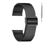 YUZEX Uhrenarmband aus reinem Titan, für Herren und Damen, 20 mm, Schnellverschluss, Mesh-Uhrenarmband, weich, leicht, hautfreundlich, Titan-Metallarmband, kompatibel mit Apple Samsung Galaxy