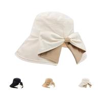 YWeiLiangSan Damen-Sonnenhut mit Schleife und breiter Krempe, faltbar, atmungsaktiv, ideal für Strand und Sommerurlaub (Beige,Einheitsgröße)