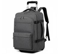 YWJLQH Trolley Rollkoffer Rucksack Reisetasche Laptoprucksack Kabinentrolley mit Strukturiertem Organizer System Stabilem Teleskopgriff Und Sicheren, Gray