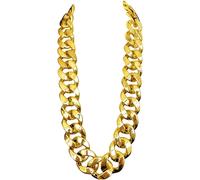 YWQZGYP Hip-Hop-Rapper, Kunststoff, klobige geflschte Goldkette, Halskette, 80er/90er-Jahre-Kostmzubehr (27,5 Zoll * 1,34 Zoll)