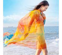 YXCKG Damen Sarong Pareo, Strandtuch Wickelrock Bademode Bikini, pareos & Strandkleider,Sommer Frauen Sarongs Pareo Seidenwickel, Wickelröcke für Badeanzüge, bunt-78 x 55 inches (Color : C)