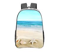 YXDVPALNE Muscheln Sand, 16 Zoll Rucksack Casual Daypack Transparent Rucksack Wasserabweisend Schultasche