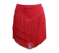 YXYjLb Damen Latein Tango Bauchtanz Fransenrock Rumba Cha Cha Ballsaal Samba Quastenrock Kurzer Tanzrock Bühnenkostüme Klassischer Flapperrock Mit Quaste