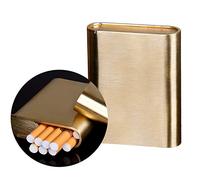 YXZN Edelstahl Zigarettenetui Feuchtigkeitsspendende Jar Zigarettenetui Modische Moderne Push-Pull-Zigarettenschachtel bietet Platz für 16 Zigaretten